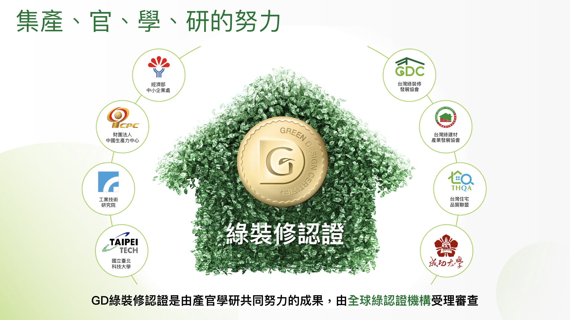 GD綠裝修認證產、官、學、研多方單位共同參與制定與審查